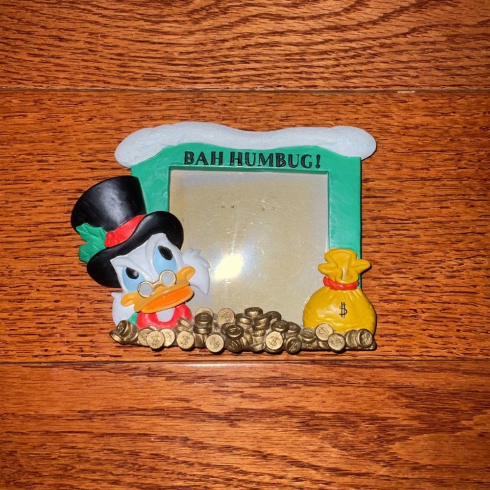 Disney Vintage Rare Uncle Scrooge McDuck Bah Humbug Picture Frame